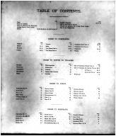 Table of Contents, Knox County 1880 Microfilm